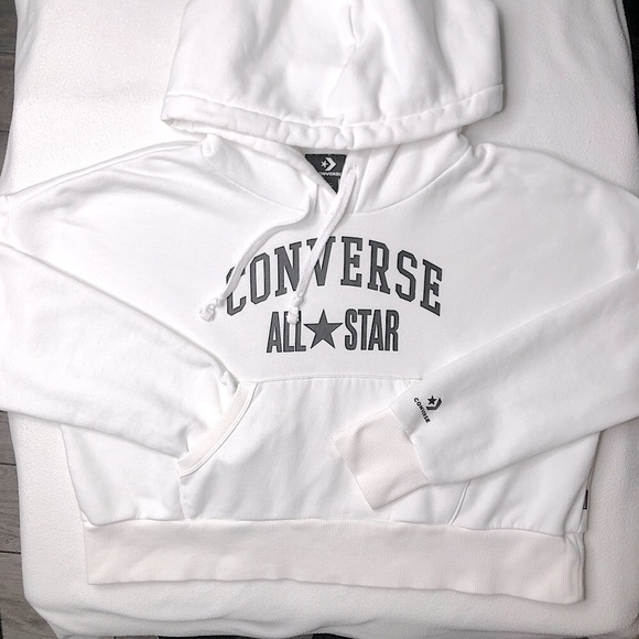 Converse All Star™️ Chuck Taylor Women’s Cropped Hooded Sweatshirt Size (S) - Picture 3 of 8